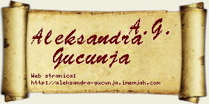 Aleksandra Gucunja vizit kartica